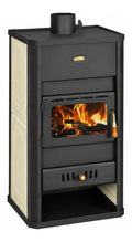 Poele a bois raccordable chauffage central chaudiere eau 13 kW acier