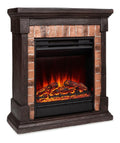 Cheminee electrique 1800 W illusion flamme LED beton