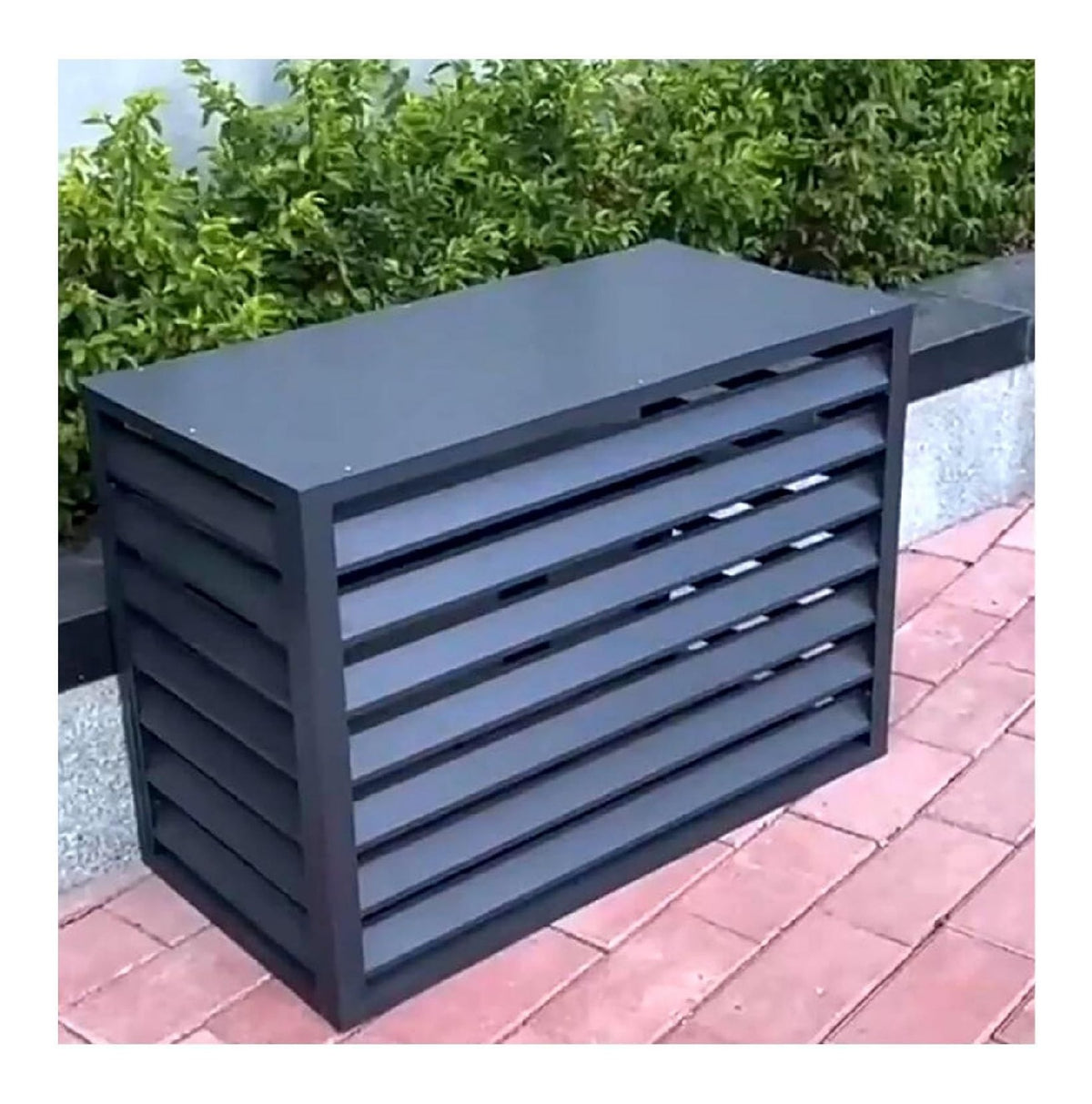 Cache climatiseur exterieur aluminium persienne support fleurs