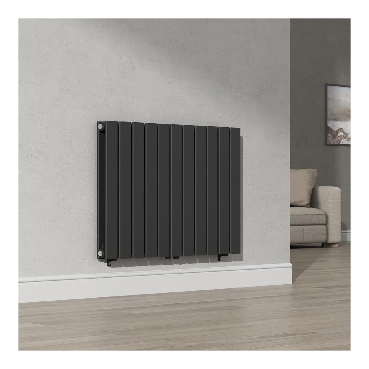 Radiateur panneau plat double 600 x 800 mm 1097 W acier
