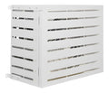 Cache climatiseur exterieur metal blanc profondeur ajustable 95x50x80
