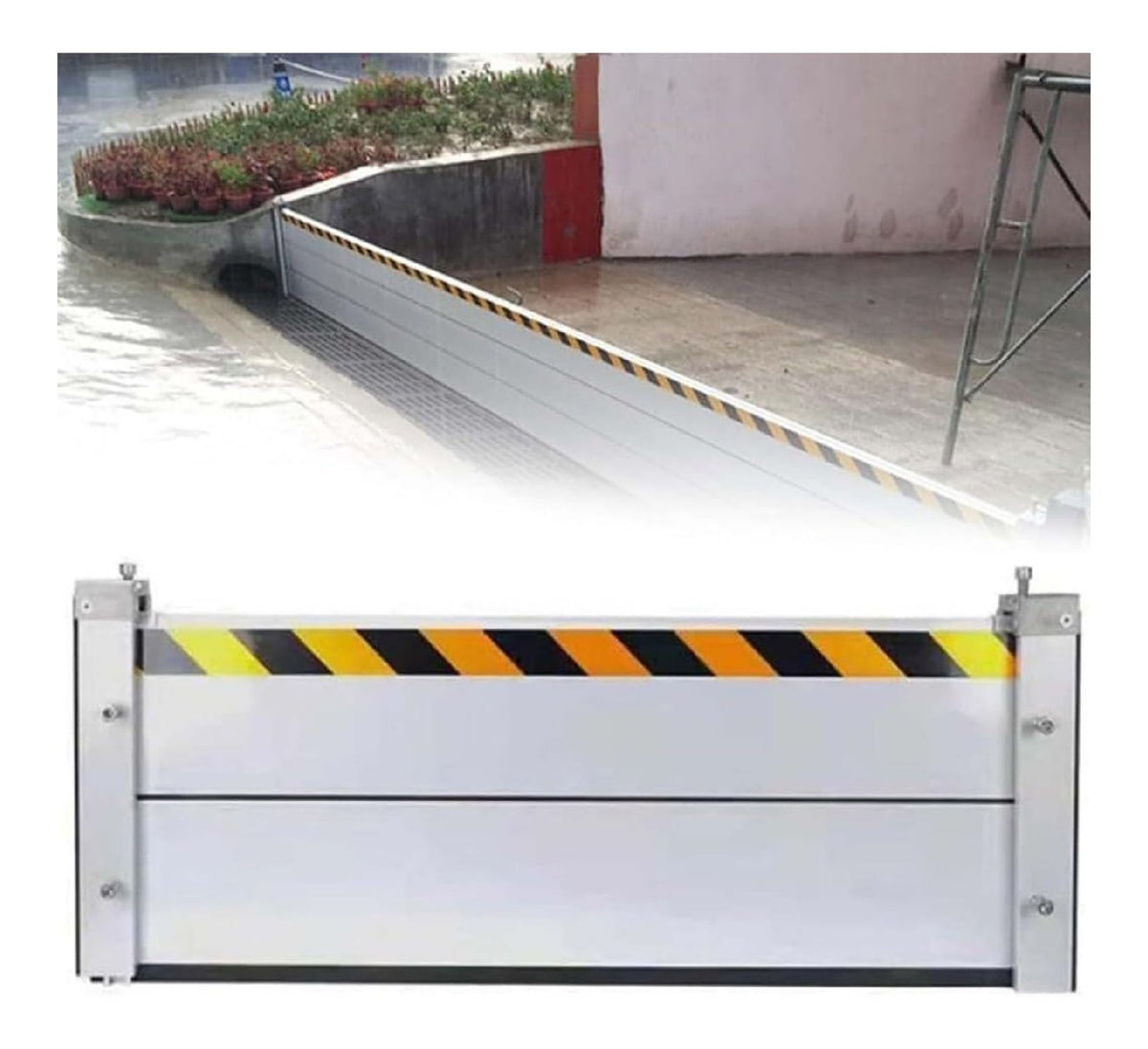 Barriere anti-inondation aluminium 180x80 cm mobile etanche garage reutilisable