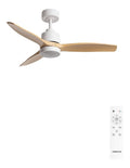 Ventilateur plafond ABS 112 cm 6 vitesses LED 3 teintes telecommande double hauteur