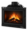 Insert bois fonte 11,3kW encastrable A vitre panoramique buche 50cm